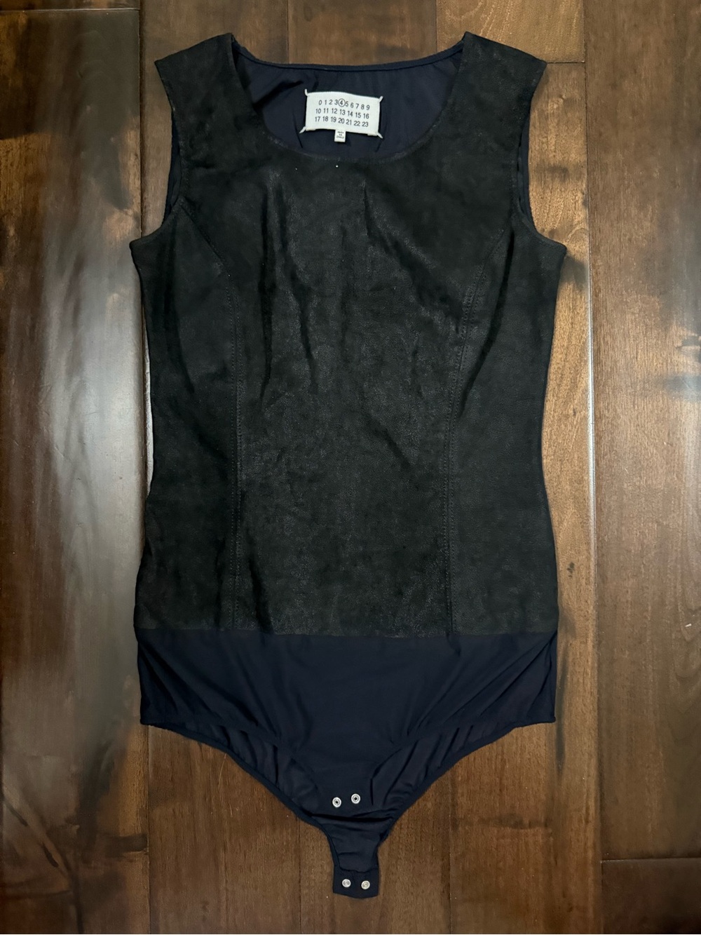 Maison Martin Margiela Kids Black Sleeveless One-Piece Bodysuit